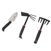 3PCS Garden Tool Set Iron Stainless Steel Five Teeth Rake