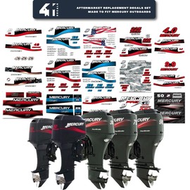 411 Decals Repuesto para Mercury 60 FS EFI (2002-2004) juego de calcomanías fueraborda (calcomanía)