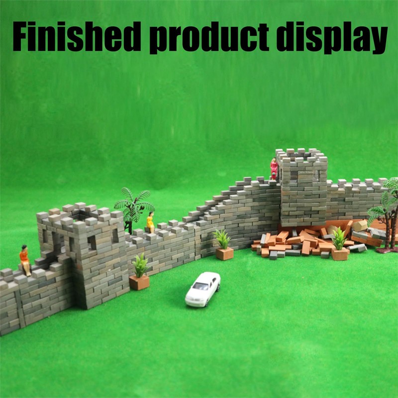 Attuslla Pack of 300 Mini Scale Bricks, Miniature Bricks, 1:35