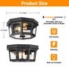 HILUXIA Outdoor Ceiling Light Fixture, Motion Sensor Flush Mount Porch