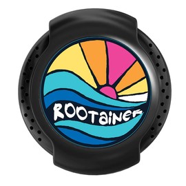 RooTainer - Black (Sun) - Pick Your Case Pick Your Sticker Retainer and Mouthguard Case for On the Go