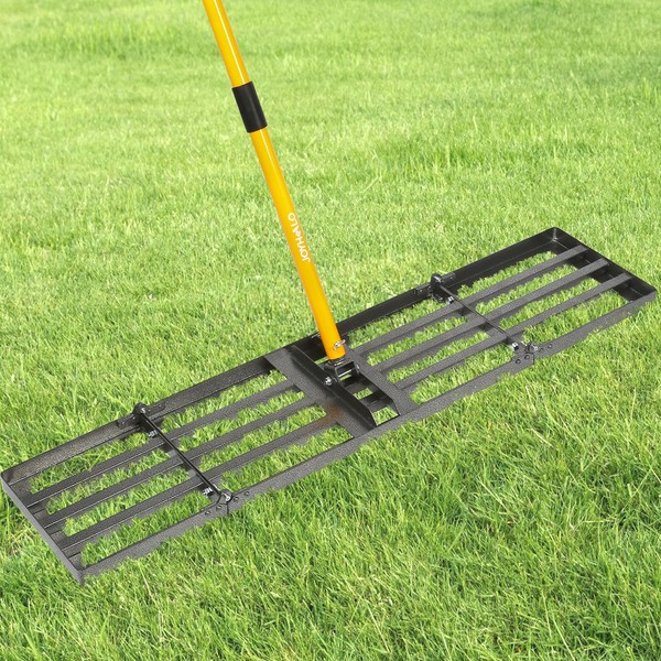 Joyhalo Lawn Leveling Rake 36 Inch, Lawn Leveler with 78"