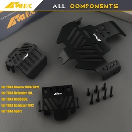 NMNRC 3Pcs Thickened Axle Chassis Skid Plate Armor Portector Defend Kit Compatible with TRX4 Series RC Crawler Upgrades Part