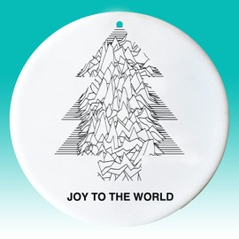SMARTYPANTS Joy To The World Christmas Bauble - Novelty Music 80's English Rock Pop Band Christmas Festive Holiday Xmas Tree Hanging Home Decoration Ornament Gift Present (Ceramic Prime)