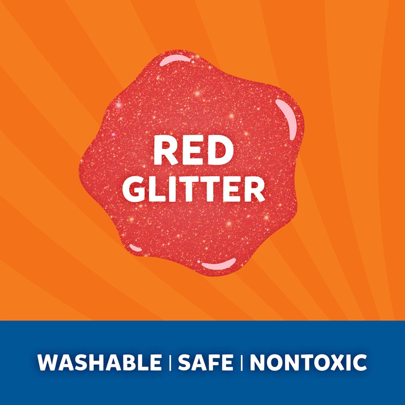 Elmer's 2022912 Liquid Glitter Glue, Washable, Red, 6 Ounces, 1