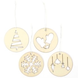 Papierdrachen 12 Wooden Pendants for the Christmas Tree - Tree Decorations - Christmas Tree Decoration - Classic - Set of 3