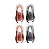 4Pcs Black and Brown Elongated Interlocking Plastic Banana Clip Women