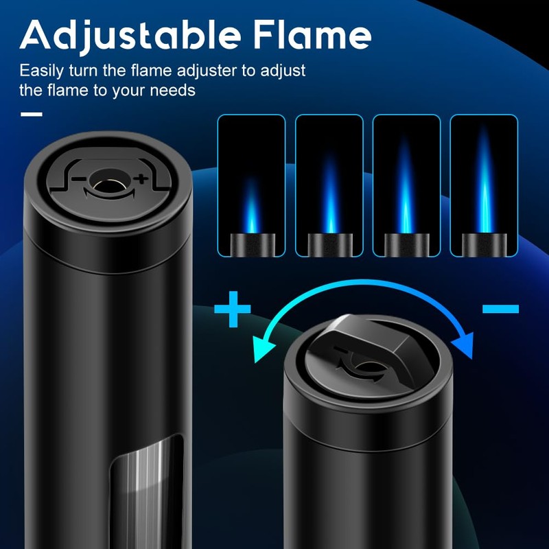LcFun Torch Lighters 2 Pack Refillable Butane Lighter, Butane NOT