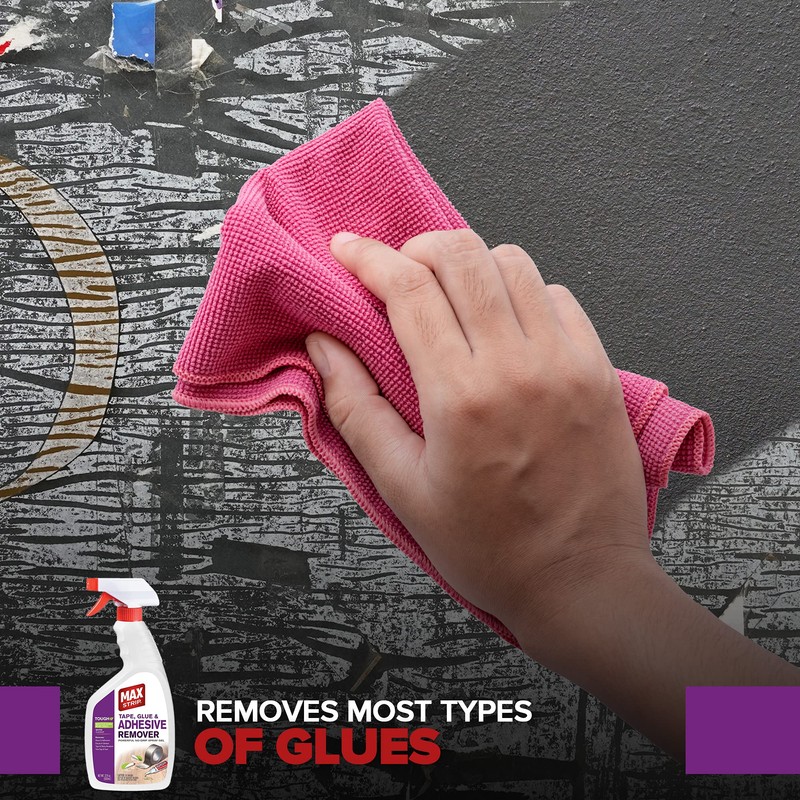 Max Strip Tape, Glue & Adhesive Remover 22oz | Fast-Acting