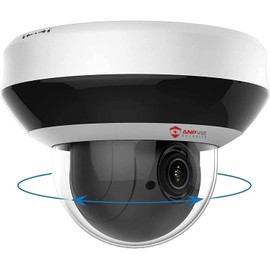 Anpviz 4MP PoE PTZ IP Camera, 4X Optical Zoom, Perimeter Protection, Human Vehicle Detection, 4MP@30fps, Dome Wired Security Camera with Audio, 330° Pan 90° Tilt, Card Slot, WDR, PTZIP204WX4IR-SU