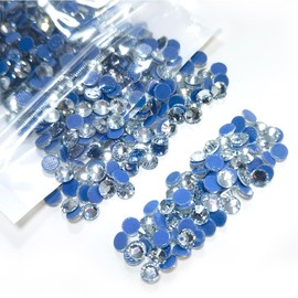 qiipii 1600pcs SS16 Crystal White Hotfix Rhinestones 4mm Flatback Hot Fix K9 Glass Round Crystal Clear Rhinestones Stone Gems Diamonds for Crafts Crafting Fabric Clothes Shoes Bag DIY Decoration Gifts