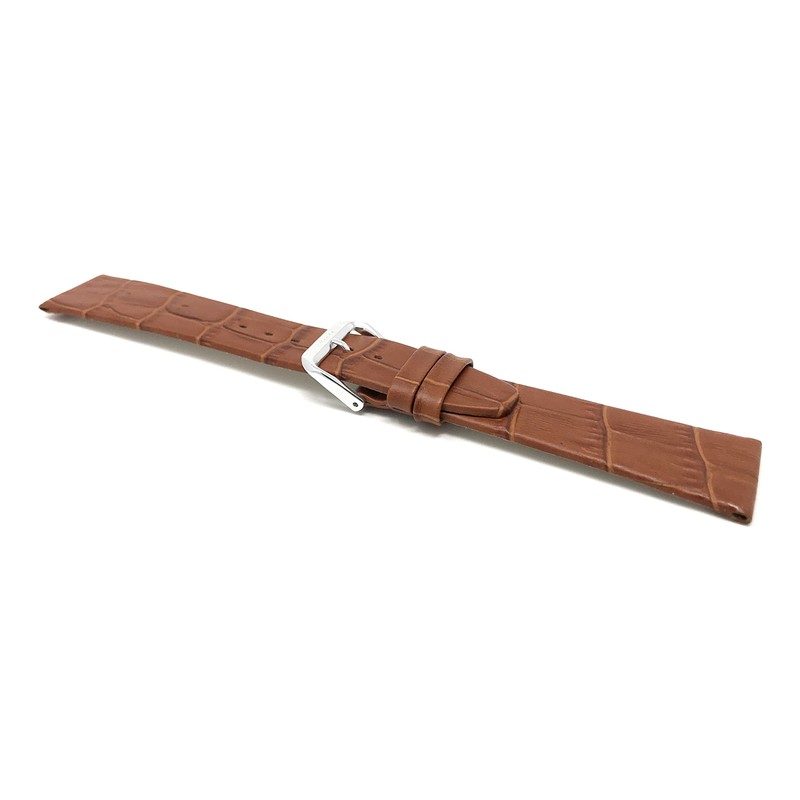 20mm Tan Classic, Semi-Glossy Leather Smartwatch Band Strap fits Skagen