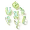 DanLingJewelry 90Pcs Random Light Green Acrylic Large Letter Beads UV