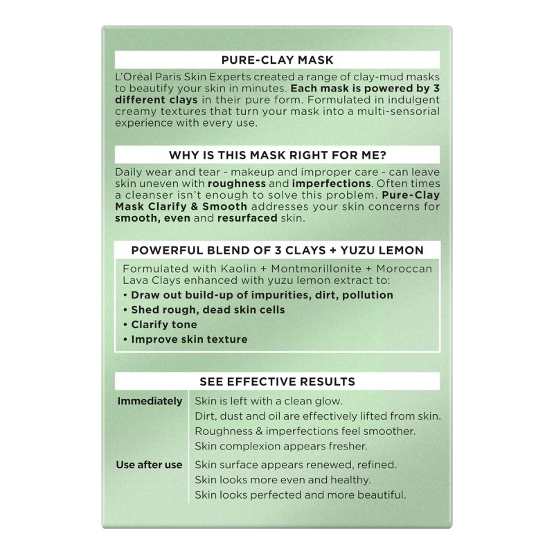 L'oreal Paris - Mascarilla Facial De Arcilla Pura Para El