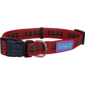 Dog & Co Tartan Collar, 0.75-inch, Red