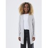 NAME IT Girl's Long Fit Cardigan, grey melange