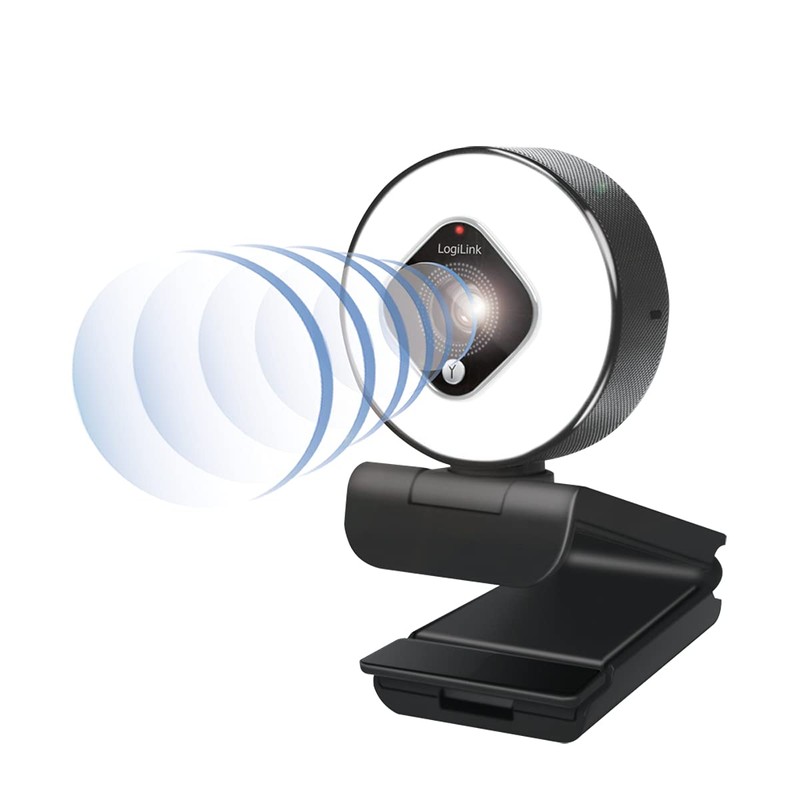 LogiLink UA0384 Full HD USB Webcam 76° Dual Microphone Auto