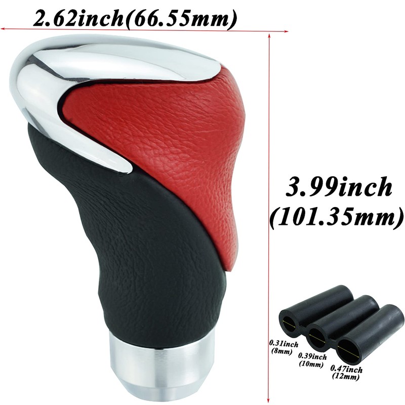 Abfer Knob Shifter Car Shifting Gear Stick Head Replacement Leather
