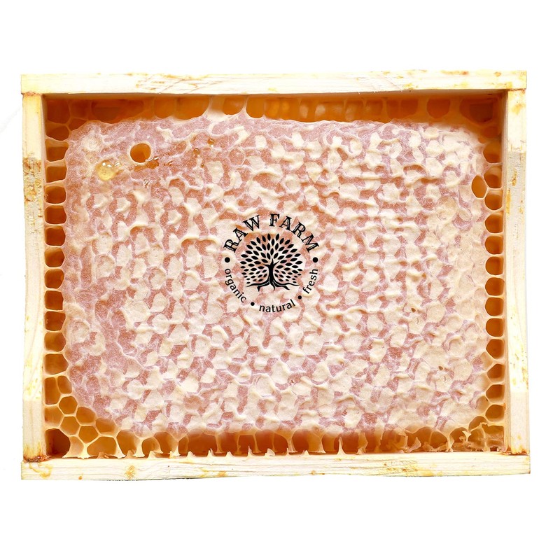 400 Organic Raw Wildflowers Honeycomb in Wood Frame, Directly from