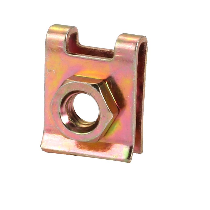 sourcingmap 10pcs M6 Thread 65Mn Steel Zinc Plated Extruded U