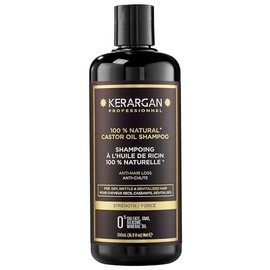 Kerargan - Anti-Haarausfall Shampoo mit Rizinusöl - Stärkt & Fördert das Wachstum - Trockenes und Brüchiges Haar - Angereichert mit Keratin, Arganöl, Aloe Vera - Ohne Sulfate, GVO, Silikone - 500ml