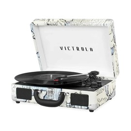 Victrola Journey Suitcase Record Player - Retro Map