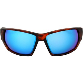 Raze Eyewear Sonar Fishing Sunglasses Tortoise Gloss Frames Polarized Smoke Blue Z Mirror Lens