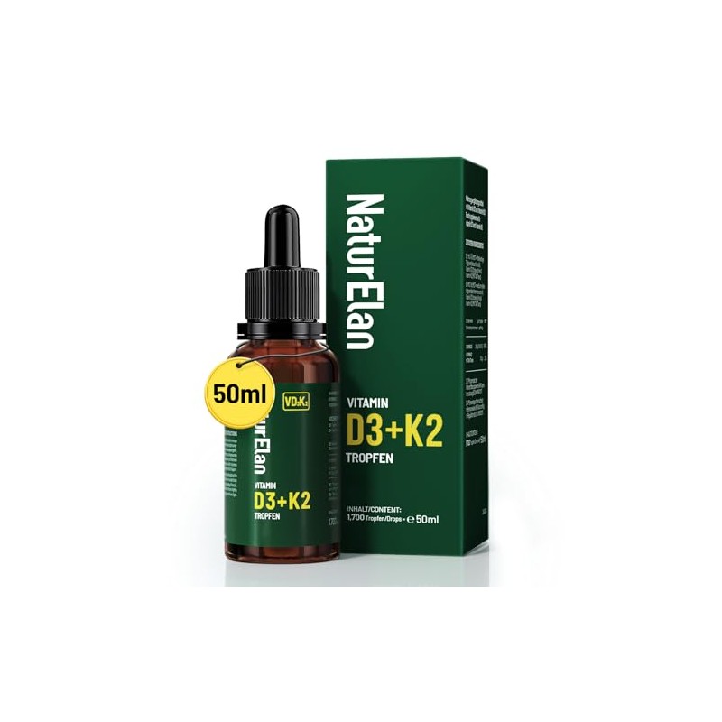 Vitamin D3 K2 High Dose Drops - 50 ml, 1000