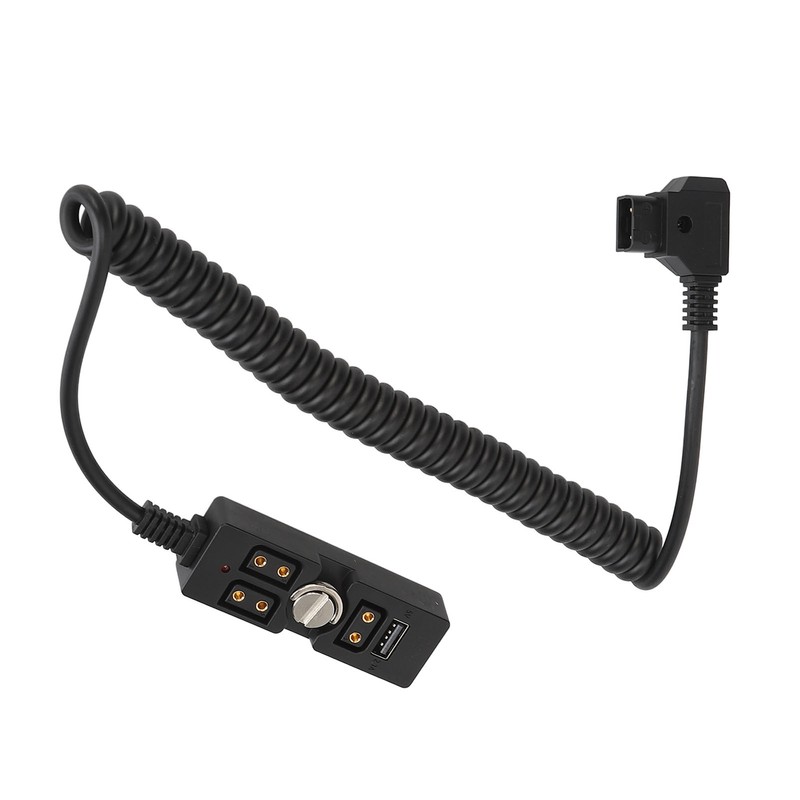 D Tap Male to 3 Port Female Splitter with 5V