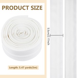 BENECREAT 5 Yards Waistband Lining, White Interlining for Suit Pants, Waistband Stiffener, Sewing Accessaries for Pants Making