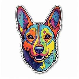 Yoonek Graphics Australian Cattle Australian Cattle Dog Vinyl Decal Sticker for Car, Laptop, Tumbler, More. #0010405-4"