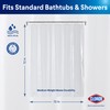 CLOROX Shower Curtain Liner, Premium Medium-Weight Durable Waterproof 6g PEVA