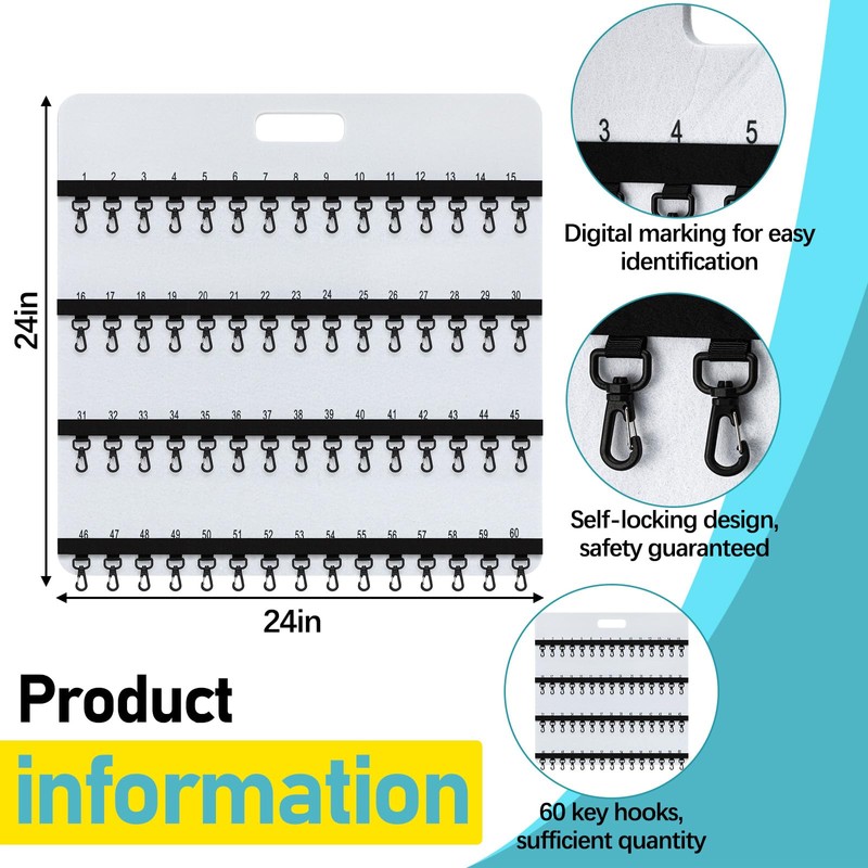 Colingmill 24'' x 24'' Key Rack Wall Mount with 38