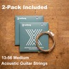 Zachary 2-Pack Rust Resistant Coated Acoustic Guitar Strings, 13-56 Medium