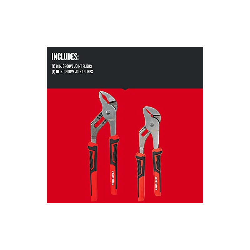 CRAFTSMAN Juego de 2 pinzas de 8 pulgadas y 10