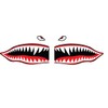 Flying Tigers Shark Teeth Decals Stickers Multiple Sizes! (6")