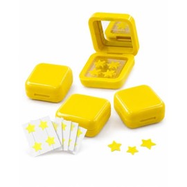 128 Estrellas para Granos, 4 Cajas de Parches para Acne con Espejos para Cubrir Acné e Imperfecciones, Pimple Reduce Enrojecimiento, para Fiestas y...