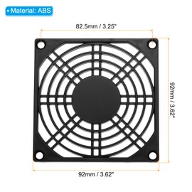 PATIKIL 92mm Fan Filter, 4 Pack ABS Plastic Ventilator Grill Protector Guard for 90X90mm Fan Protective Cover DIY, Black