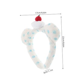 Beavorty Cute Cherry Dot Bear Ears Headband for Women Makeup Face Washing Hairband for Skincare Routines and Cosplay Whimsical Design for Festivals and Dress up