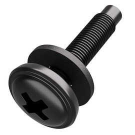 XOOL Paquete de 50 Tornillos 10-32 para Rack con Arandelas de Nylon – Duraderos, Resistente a la Oxidación para Gabinetes de Servidores y Montajes de Equipos de Audio