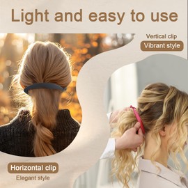 Nogeqi 4pcs Banana Hair Clips for Women Thin And Thick Hair, Banana Ponytail Holder Clips for Women, Classic Fishtail Hair Clamps, Banana Fish Grips Fruit 90s Hair Clips Hair Accessories