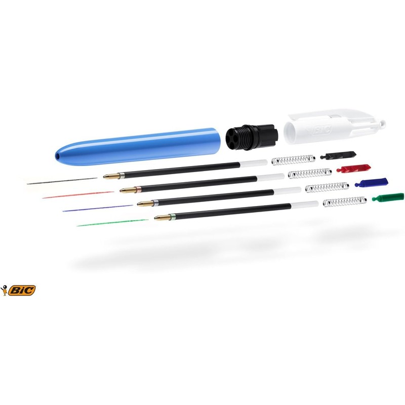 BIC 4 Colours Mini Ballpoint Pen Set, Pack of 12,