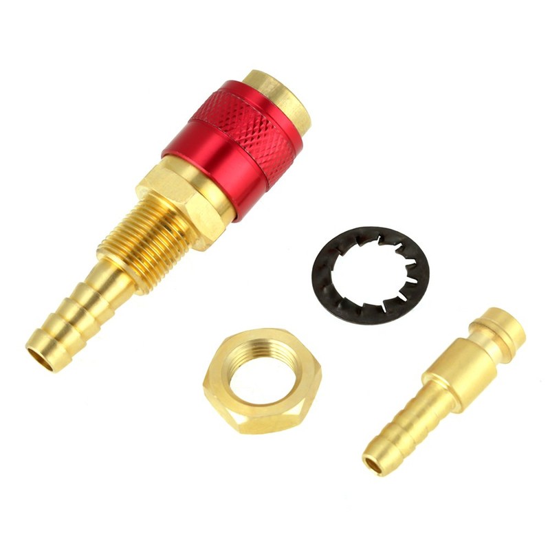 2 pieces 8 mm water-cooled and gas adapter, quick coupling,