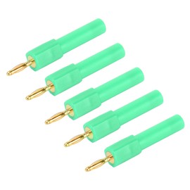 Banana Plug to Female 2mm to 4mm Probe Adapter Convert Banana Plugs 5pcs 4mm Screw Banana Plug Convert 2mm to 4mm Multimeter (Green)