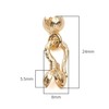18K Real Gold Plated Non-Tarnish Hook End Clasp 8x24mm with