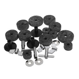 CORHAD Complete Cymbal Drum Set Accessory Kit Pieces Cymbal Stand Tubes Felt Pads Washers for Drum Kits