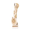 Athena with Owl Medusa Holding Sign Greek Goddess Alabaster Statue