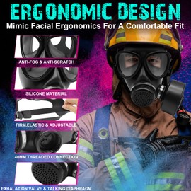 Full Face Respirаtor Reusable, Gas Cover Organic Vapor Mask and Anti-fog,dust-proof Full Face Cover ,Protection for for painting, mechanical polishing, logging, welding and other work protection