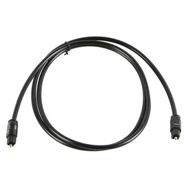 Laroal Optisches Audiokabel, OD4,0 mm, optisches digitales Toslink-Audiokabel für Fernsehkameras (1 m, schwarz)