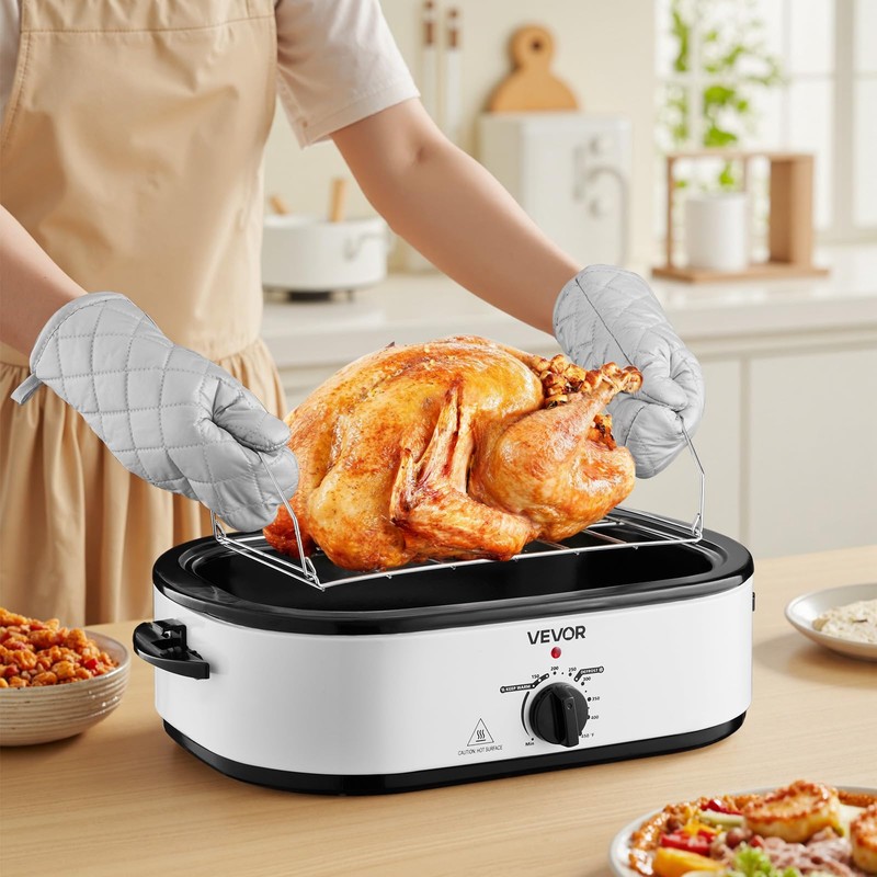 VEVOR Roaster Oven, 18QT Electric Roaster Oven, 150-450℉ Adjustable Temperature